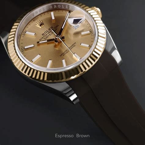 bracelet rubber rolex datejust|genuine Rolex strap.